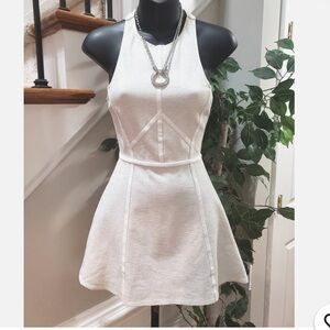 Topshop PETITE Ivory-Silver Mini Dress US6